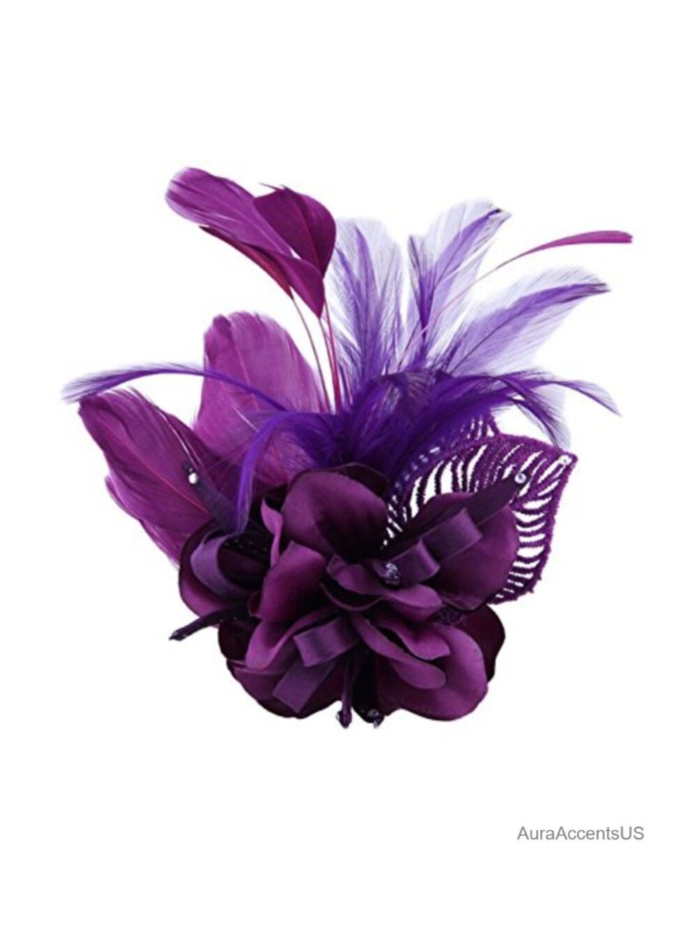 Tiny Feather Flower Fascinator Hair Clip Bridal Derby Party Headpiece
